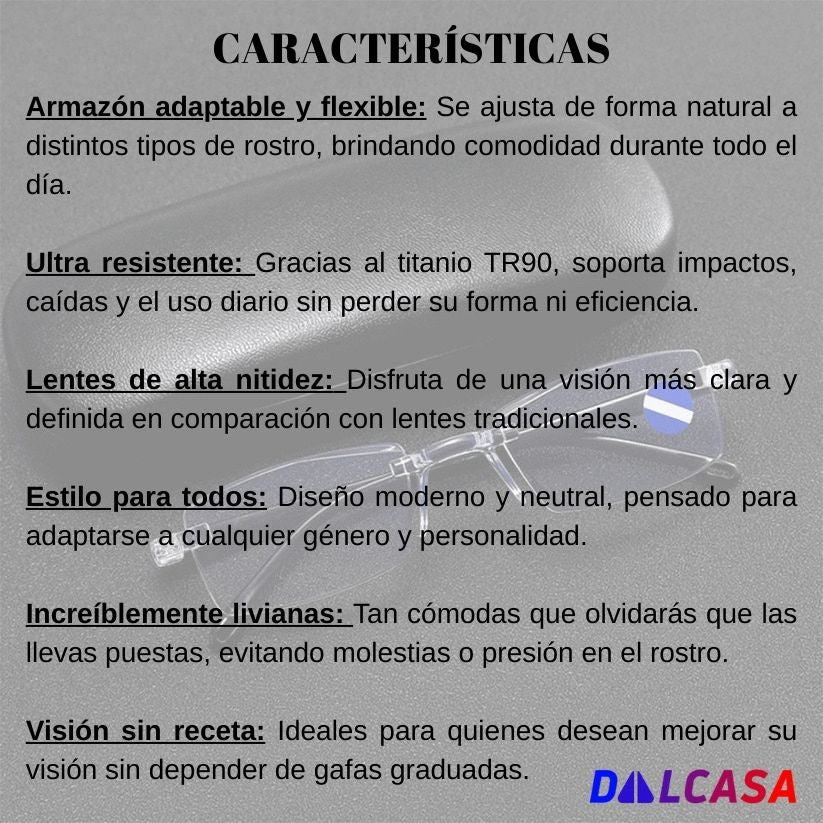 GAFAS INTELIGENTES FOTOCROMATICAS TR90: Visión Clara en Todo Momento + ESTUCHE Y LIMPIADOR GRATIS