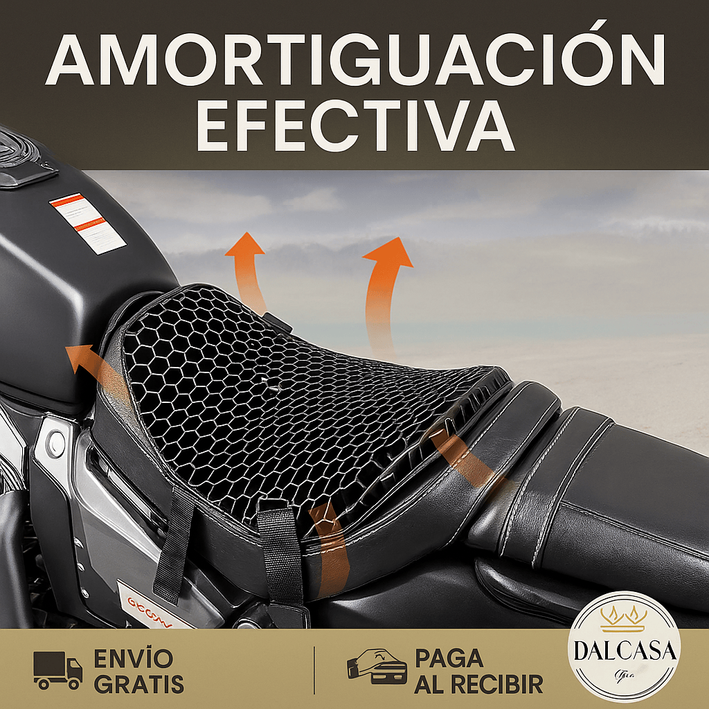 Cojín de Gel Siliconado para Moto – comodidad total en cada viaje
