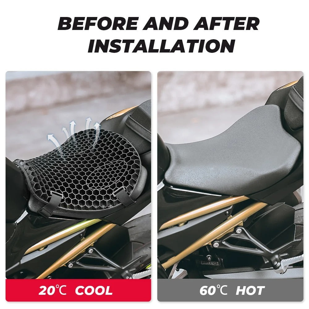Cojín de Gel Siliconado para Moto – comodidad total en cada viaje