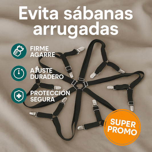 Duerme tranquilo con tu cama perfecta: Sujetadores de Sábanas Ajustables