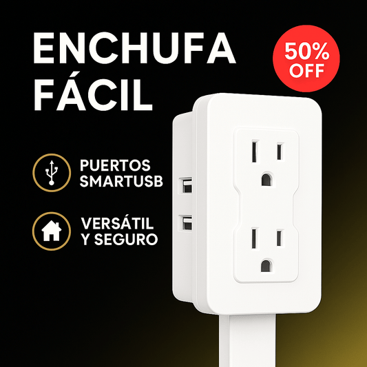 Extensor de enchufe extensible TruComfort Enchufa fácil, sin dramas