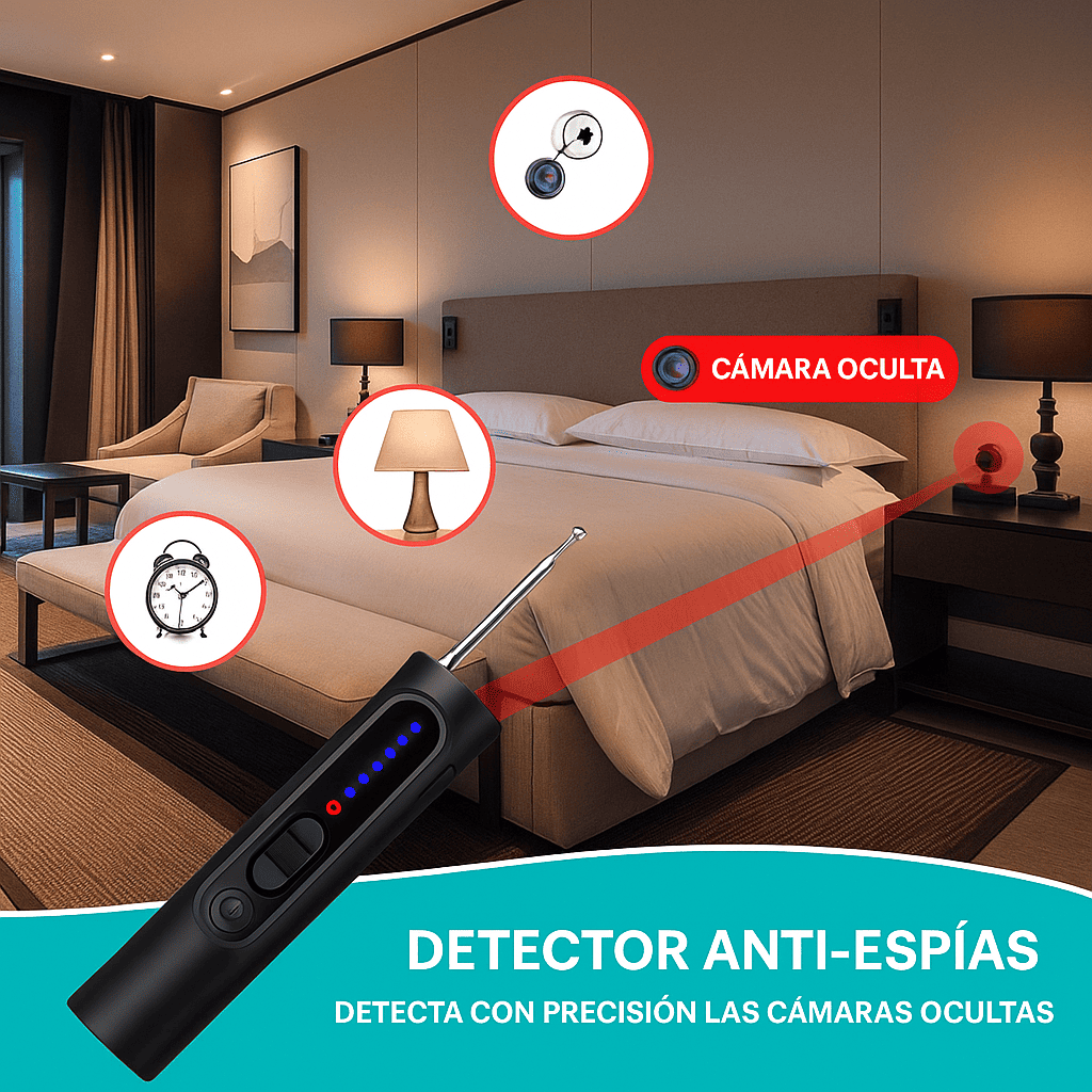 🔒 Detector de Cámaras y Micrófonos Ocultos — Tu privacidad, bajo control.
