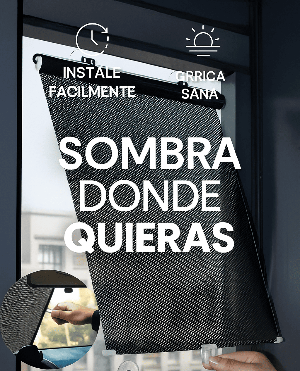 Persiana Solar Portátil con Ventosa: Protección y Privacidad al Instante