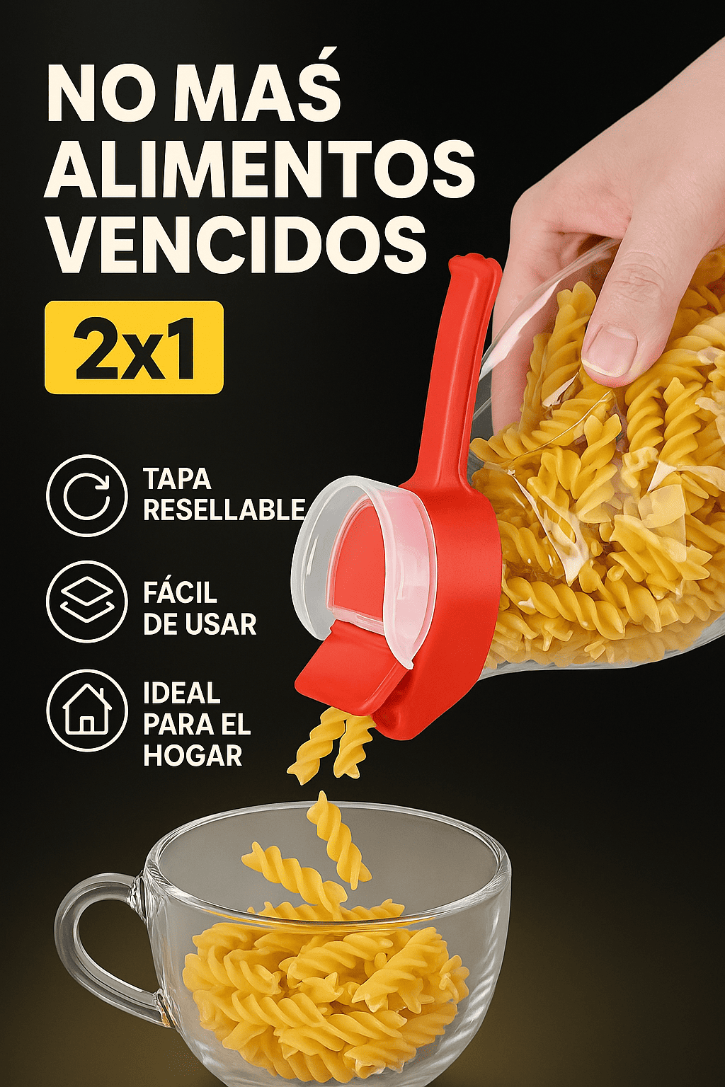 Clip Sellador Multiuso: Mantén tu comida fresca siempre