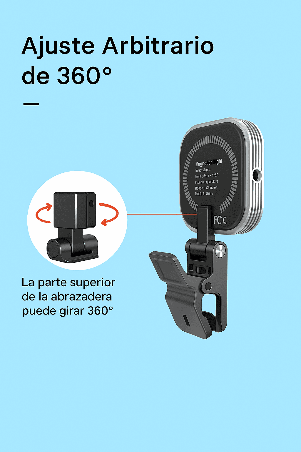 Luz LED con espejo portátil: ilumina y graba como un pro