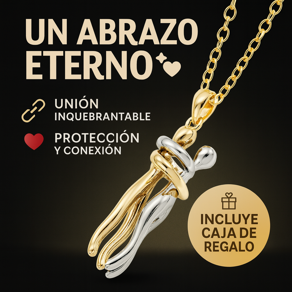 🫂Collar Abrazo Eterno – El Regalo que Une Corazones + CAJA DE REGALO