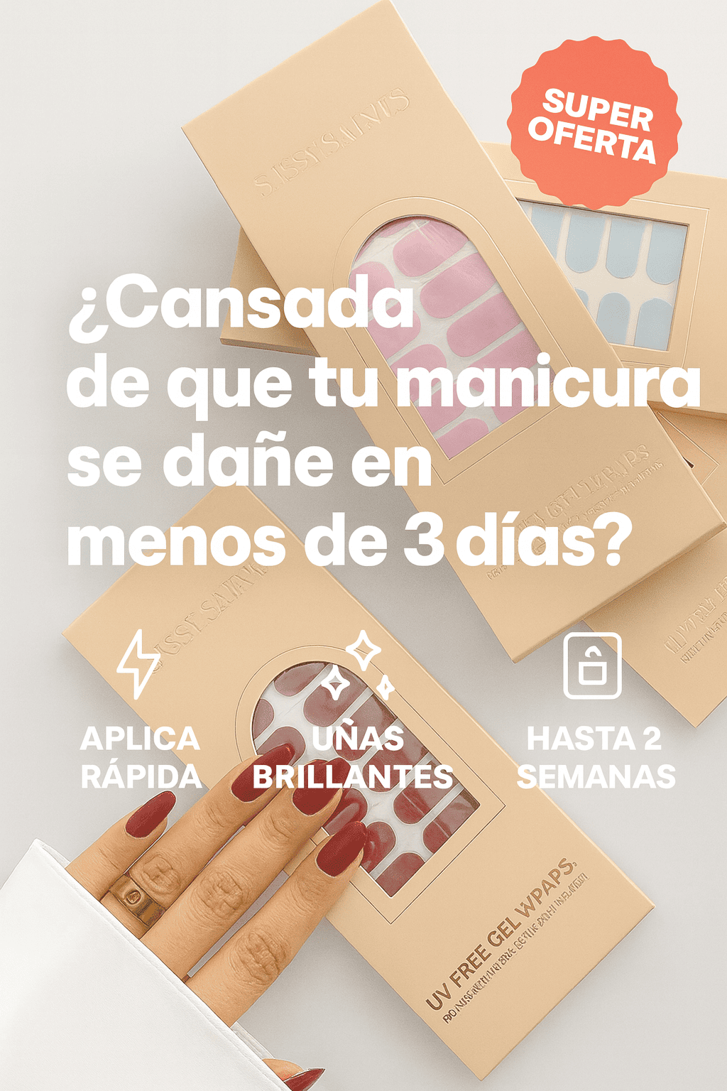 Wraps en Gel + UV: uñas de salón en casa y en minutos