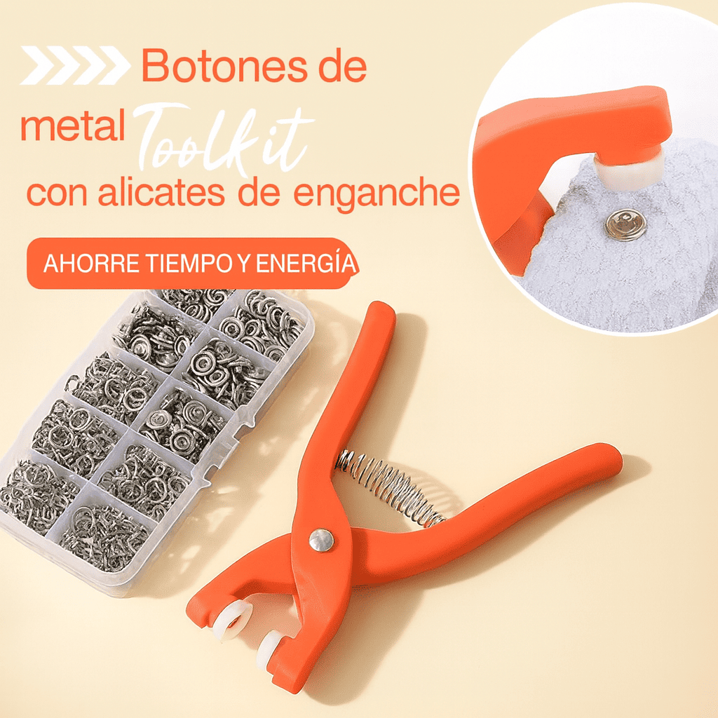 🔧 KIT DE BROCHES A PRESIÓN + 200 BOTONES: Repara, Crea y Transforma tus Prendas y accesorios en Segundos