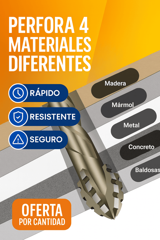 SET DE BROCAS EXCÉNTRICAS ¡Perfora, rosca y ahorra tiempo con una sola broca!