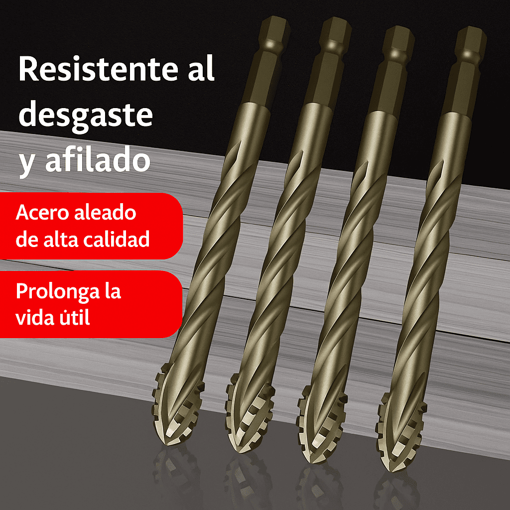 SET DE BROCAS EXCÉNTRICAS ¡Perfora, rosca y ahorra tiempo con una sola broca!