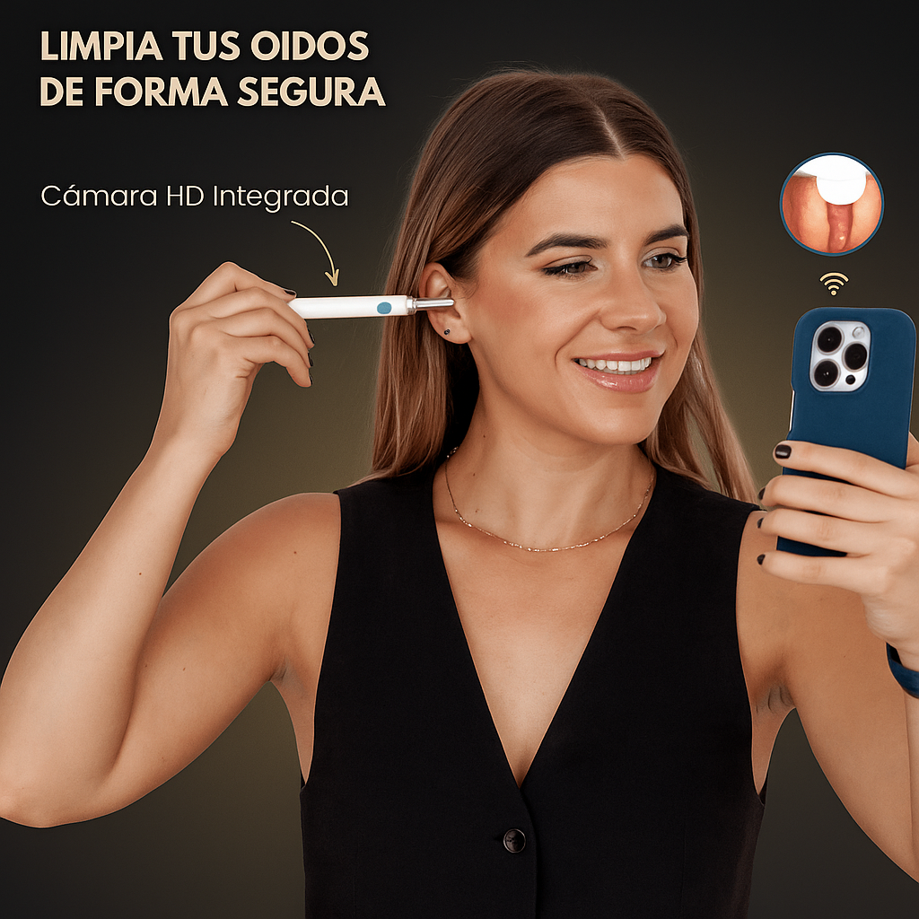 OídoVisión™ con cámara HD: higiene para tus oídos sin dolor ni riesgos