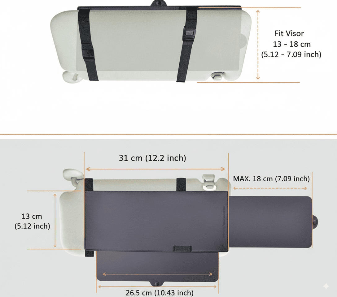 Tu copiloto contra el sol: Visera antideslumbrante universal