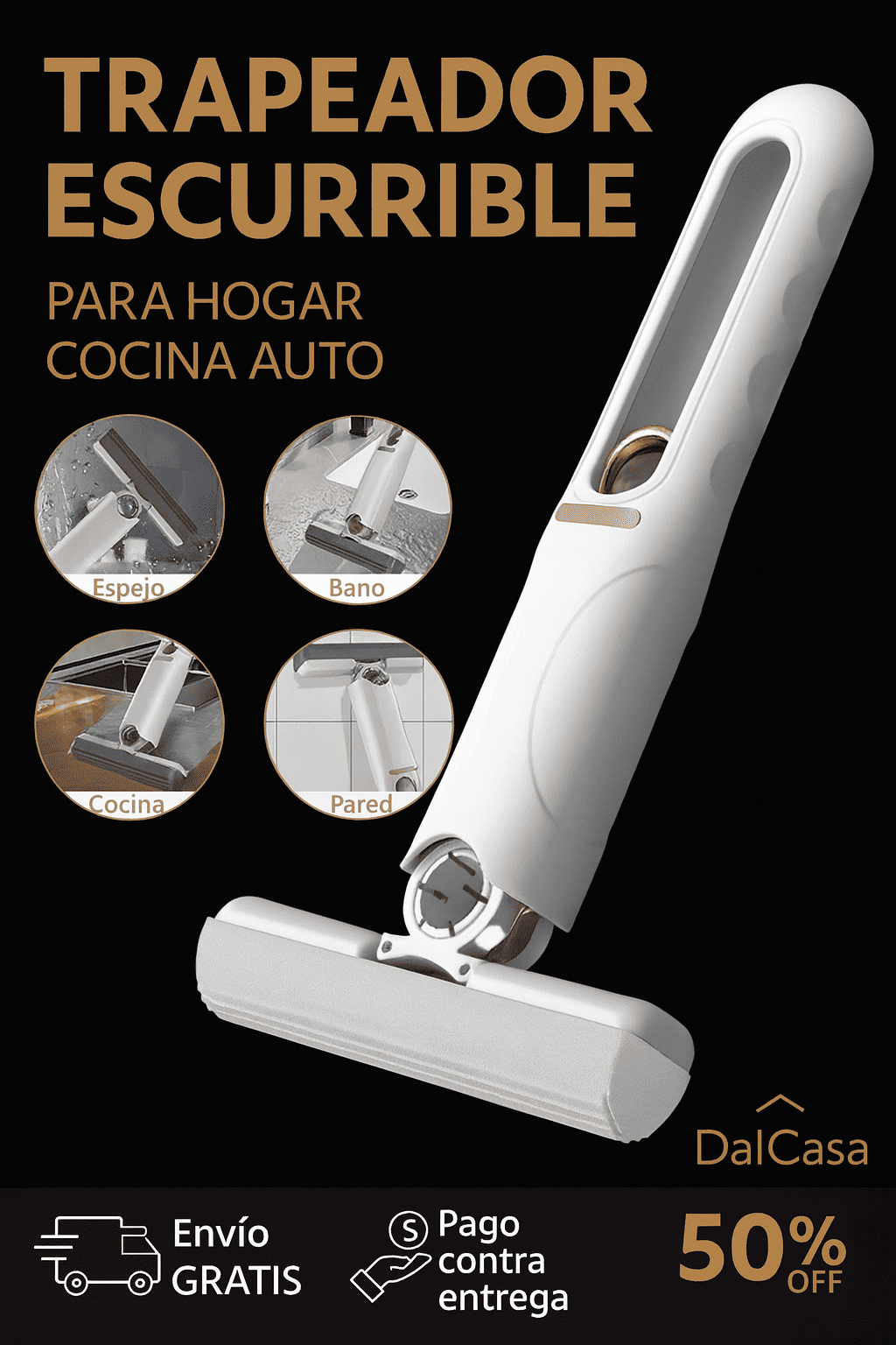 Mini Trapeador Portátil: Limpieza poderosa en cualquier rincón